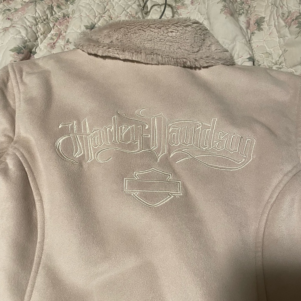 Harley Davidson white suede jacket wore twice
